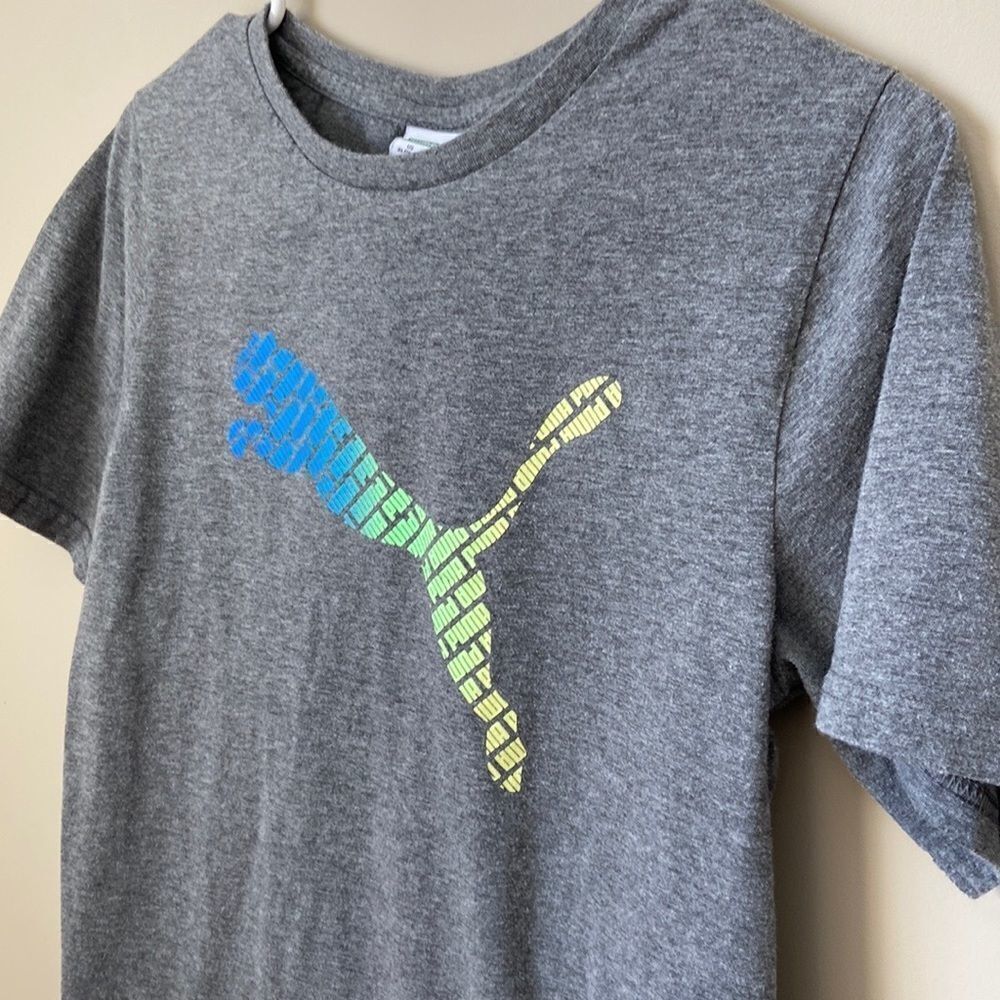 Puma Logo T-shirt, Boys Size XL 18-20, Athletic, Casual, Sporty